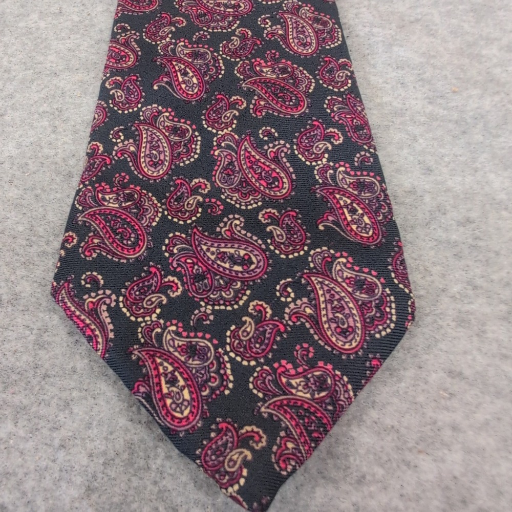VTG 70's French American Designer Pauline Trigere All Silk Paisley Necktie Italy - Picture 1 of 6